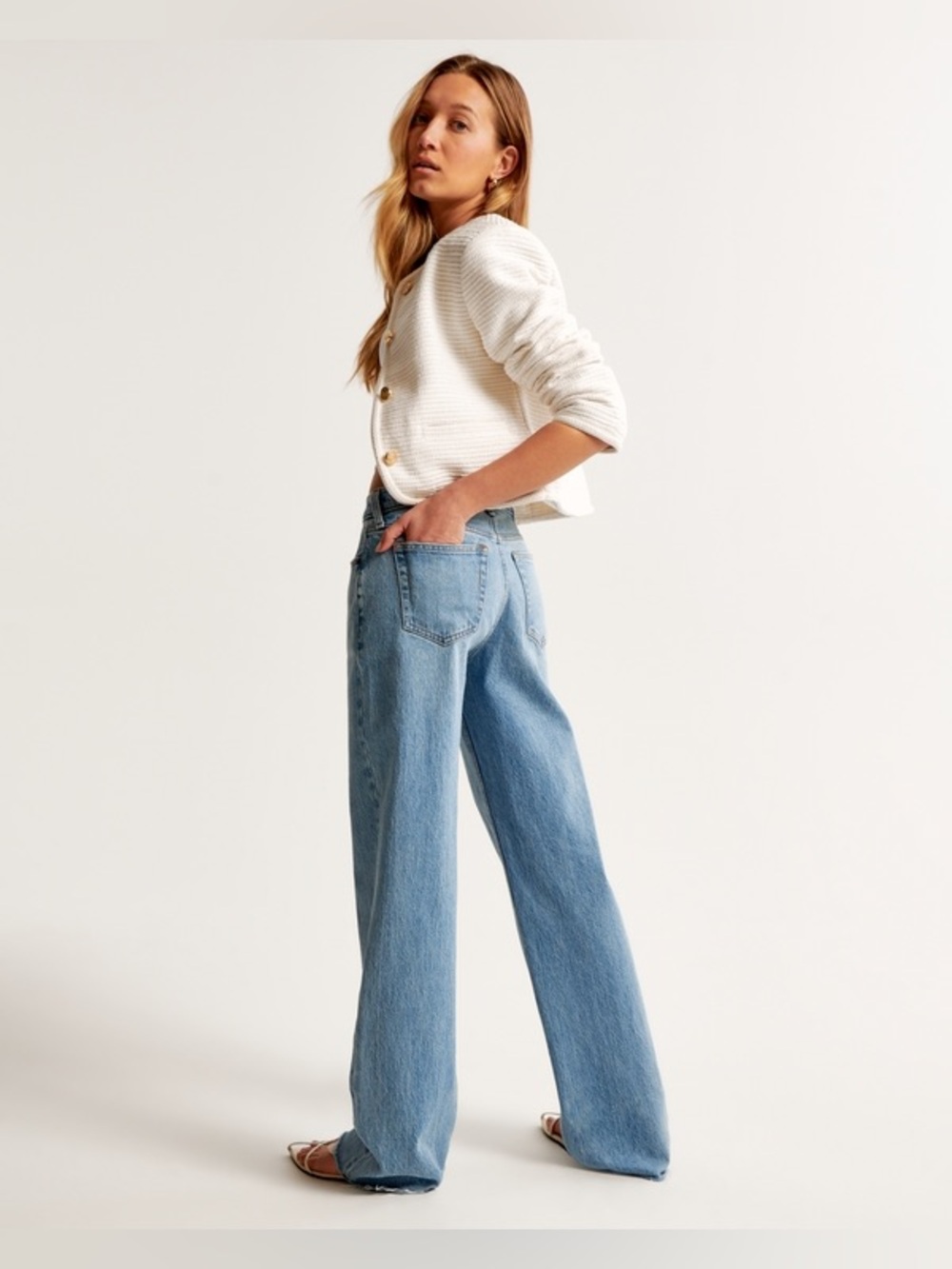 Abercrombie & Fitch Low Rise Baggy Jeans NWT - Picture 2 of 14